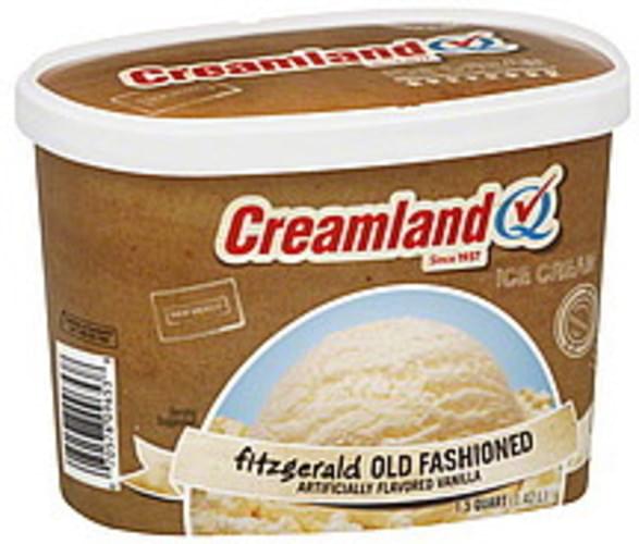 Creamland Fitzgerald Old Fashioned Ice Cream 1.5 QT, Nutrition