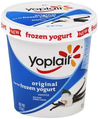 Yoplait Original, Low Fat, Vanilla Frozen Yogurt - 1 pt, Nutrition ...