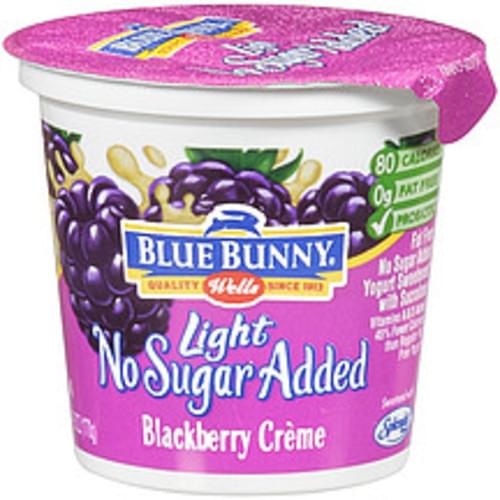 Blue Bunny Light No Sugar Added Blackberry Crème Yogurt 6 oz