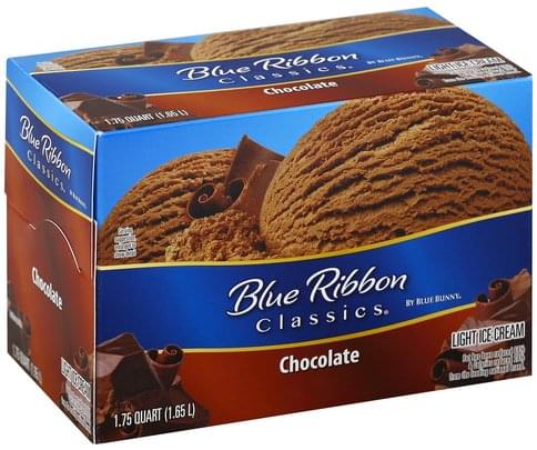 Blue Ribbon Classics Light, Chocolate Ice Cream - 1.75 QT, Nutrition