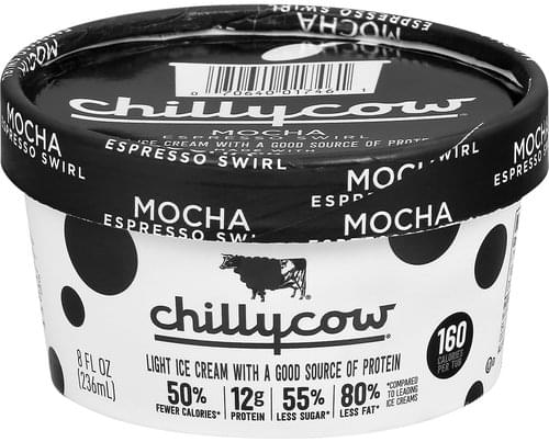 Chillycow Light, Mocha Espresso Swirl Ice Cream - 8 oz