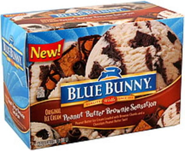 Blue Bunny Peanut Butter Brownie Sensation Original Ice Cream 64 oz