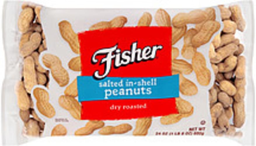 Fisher Salted InShell Dry Roasted Peanuts 24 oz, Nutrition