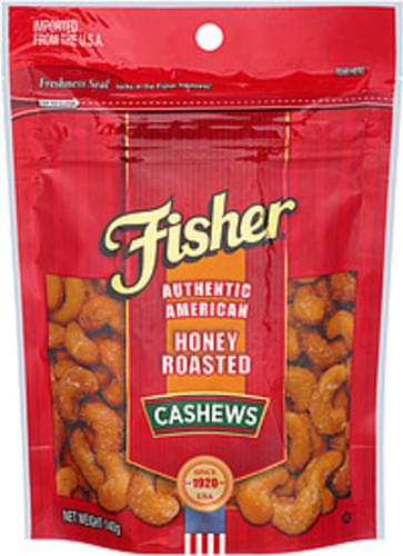 Fisher Honey Roasted Cashews - 140 g, Nutrition Information | Innit
