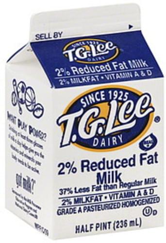 TG Lee Reduced Fat, 2% Milkfat Milk  pt, Nutrition Information | Innit