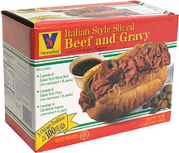 Vienna Beef with Giardiniera Peppers Italian Style Sliced Beef and