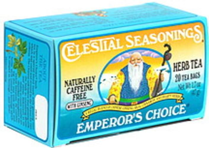 Celestial Seasonings with Ginseng, Emperor's Choice Herb Tea 20 ea