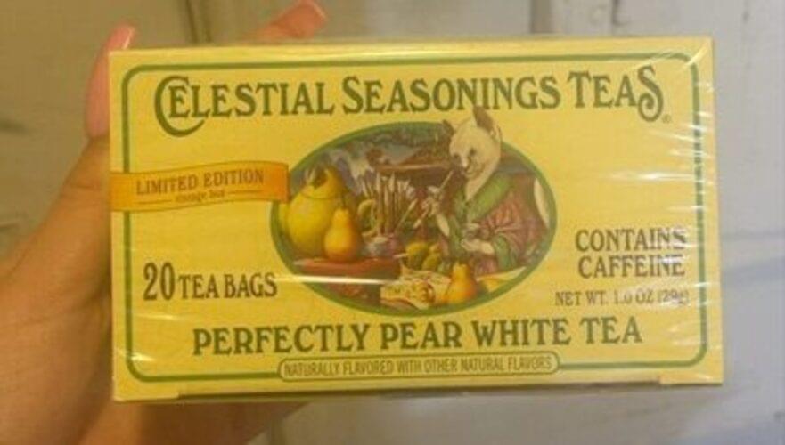 Celestial Seasonings Perfectly Pear White Tea 20 ea, Nutrition