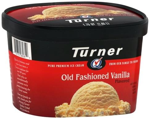 Turner Old Fashioned Vanilla Ice Cream - 1.75 QT, Nutrition Information