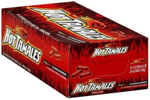 Hot Tamales Chewy, Fierce Cinnamon Flavored Candies - 24 ea ...