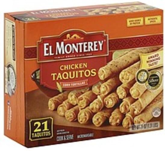 El Monterey Chicken Taquitos 21 ea, Nutrition Information Innit