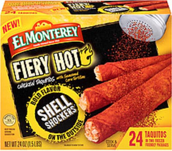 El Monterey Shell Shockers Fiery Hot Chicken Taquitos 24 oz