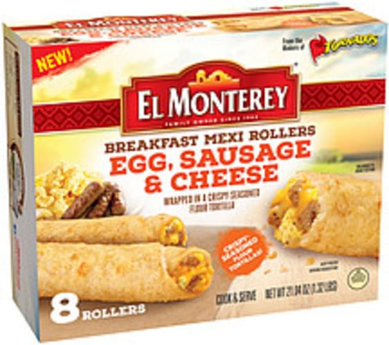 El Monterey Egg, Sausage & Cheese Breakfast Mexi Rollers 8 ea