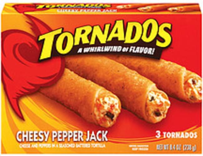 Tornados Cheesy Pepper Jack Tornados 8.4 oz, Nutrition Information