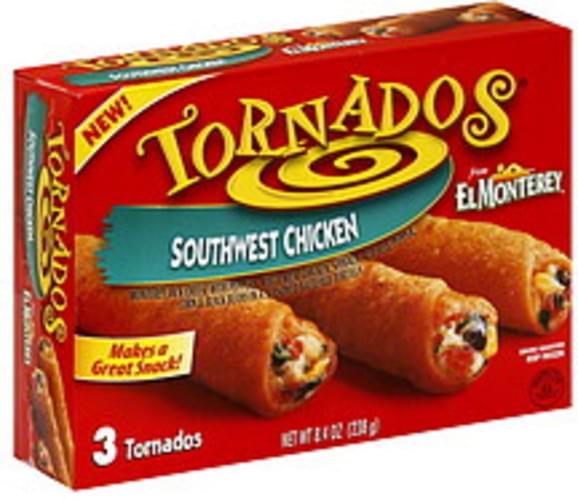 El Monterey Southwest Chicken Tornados 3 ea, Nutrition Information