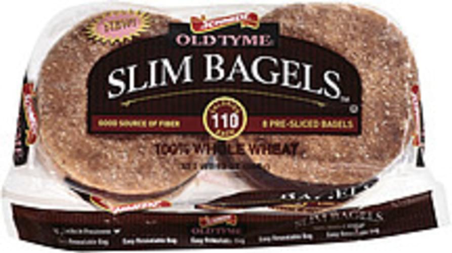 Old Tyme Whole Wheat Slim Bagels - 13 oz
