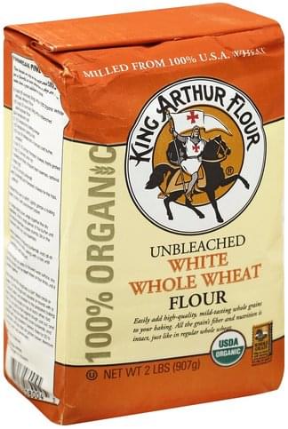 King Arthur Flour 100% Organic, Unbleached White Whole Wheat Flour - 2 lb