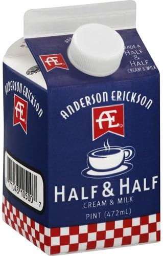 Anderson Erickson Half Half Cream Milk 1 Pt Nutrition Information Innit Anderson Erickson Half Half Cream Milk 1 Pt Nutrition Information Innit