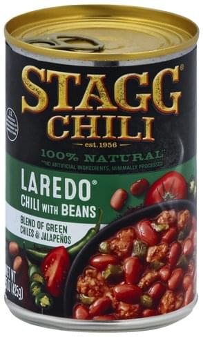 Stagg With Beans Laredo Chili 15 Oz Nutrition Information Innit