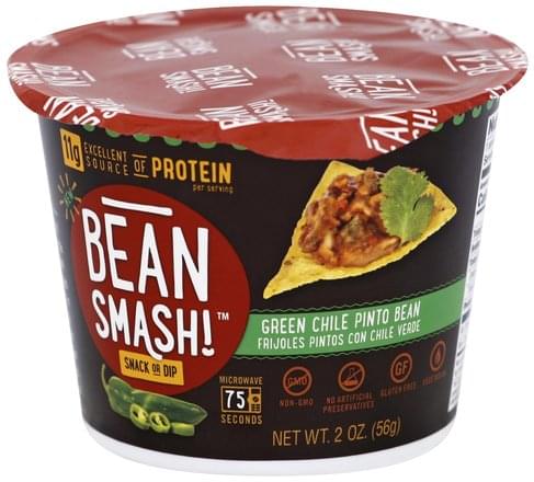 Bean Smash Green Chile Pinto Bean Snack or Dip - 2 oz