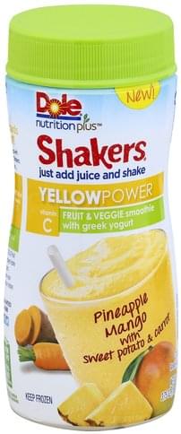 Dole shakers nutrition label