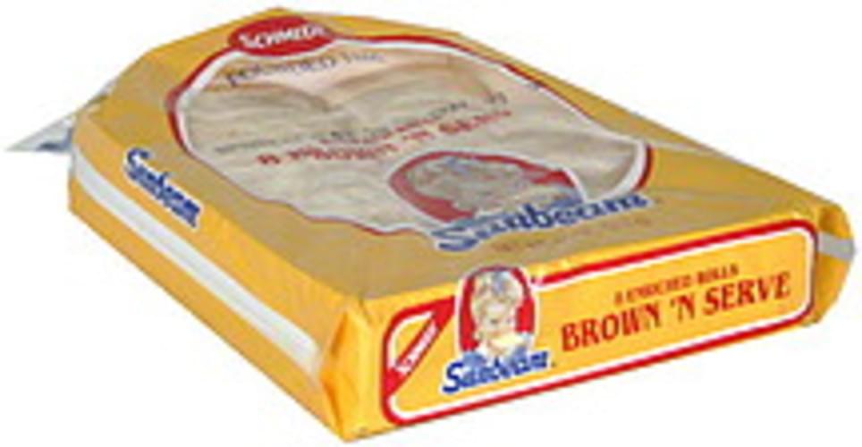 Sunbeam Enriched Brown 'N Serve Rolls 11 oz, Nutrition Information