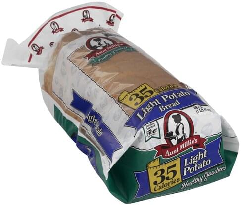 Potato bread nutrition label