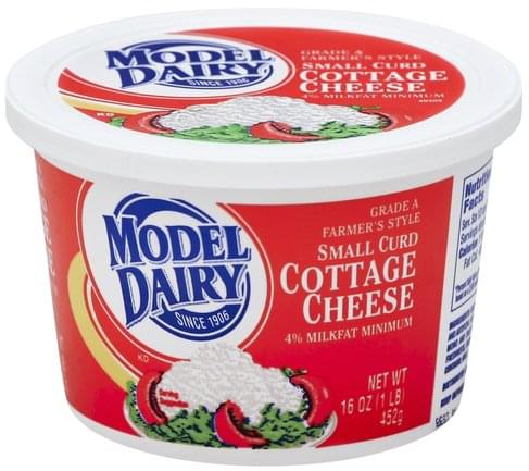 Model Dairy Small Curd, 4% Milkfat Minimum, Farmer's Style Cottage Cheese - 16 oz
