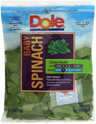 Dole Baby Spinach - 6 oz