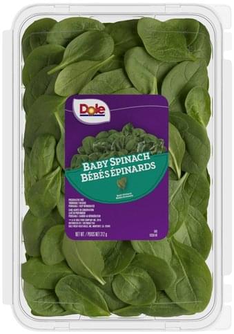 Dole Baby Spinach 312 G Nutrition Information Innit Dole Baby Spinach 312 G Nutrition Information Innit