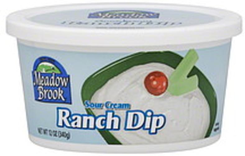 Meadow Brook Sour Cream, Ranch Dip 12 oz, Nutrition Information Innit
