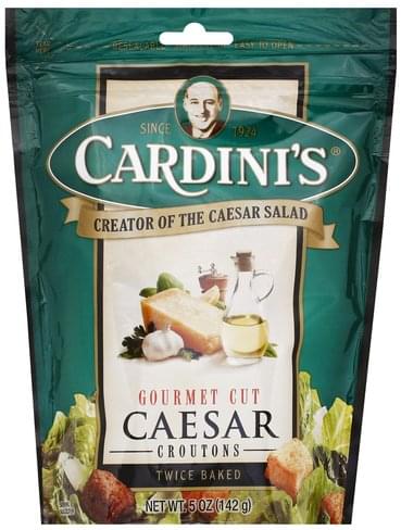 Cardinis Caesar, Gourmet Cut Croutons - 5 oz