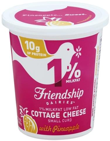 Friendship Small Curd 1 Milkfat Low Fat With Pineapple Cottage