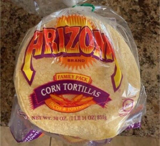 Arizona Corn Tortillas 60, Nutrition Information Innit