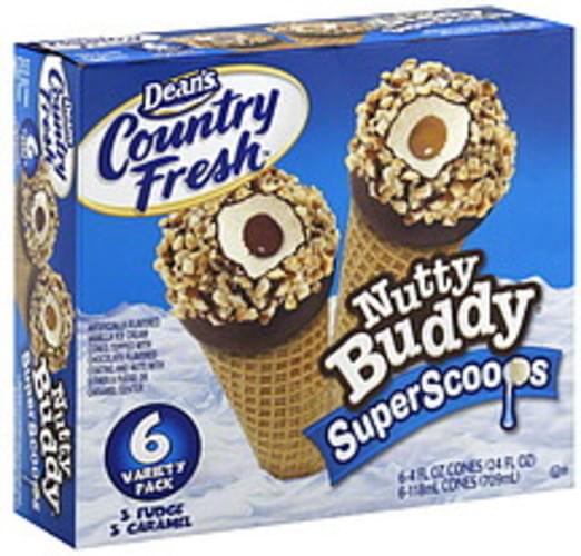 Deans Country Fresh Super Scoops, Nutty Buddy, Variety Pack Ice Cream