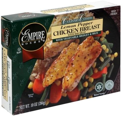 Empire Kosher with Vegetable Medley & Rice Lemon Pepper Chicken Breast with Rib Meat - 10 oz