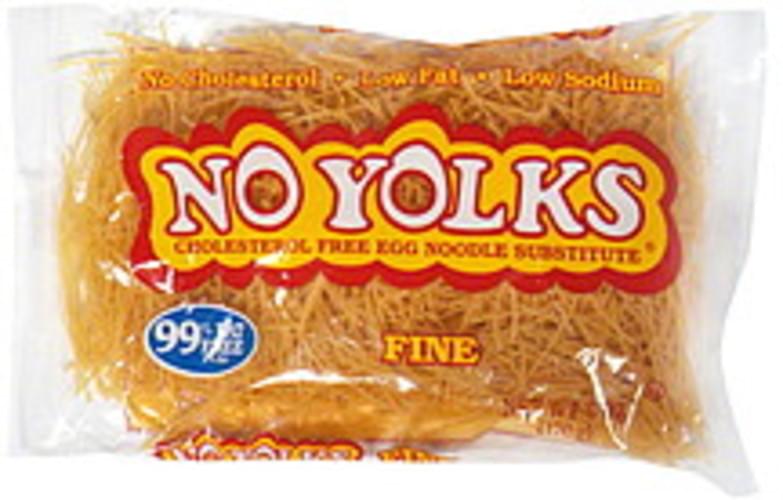 No Yolks Fine Noodles 6 oz, Nutrition Information Innit