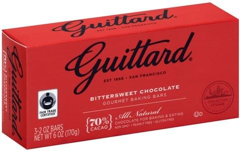 Guittard Gourmet Bittersweet Chocolate Baking Bars 3 Ea Nutrition Information Innit