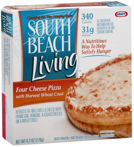 South Beach Living Harvest Wheat Crust, Four Cheese Pizza - 6.3 oz