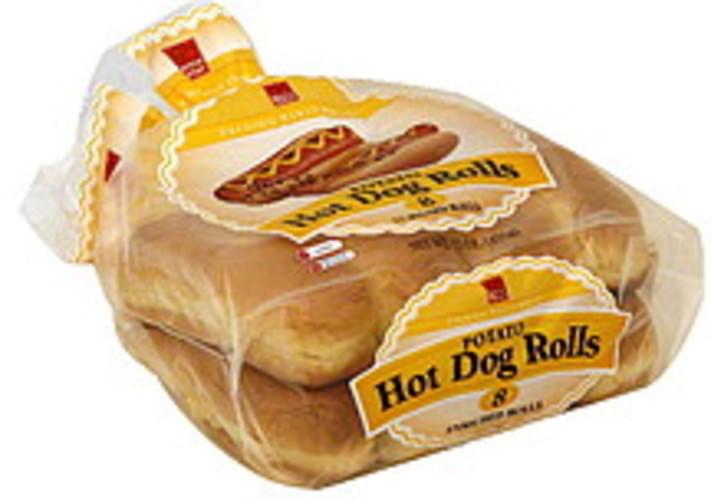 Harris Teeter Potato Hot Dog, Enriched Rolls 15 oz, Nutrition