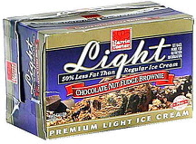Harris Teeter Fudge Brownie Premium Light Ice Cream, Chocolate Nut 0.