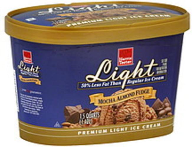 Harris Teeter Premium Light, Mocha Almond Fudge Ice Cream 1.5 QT