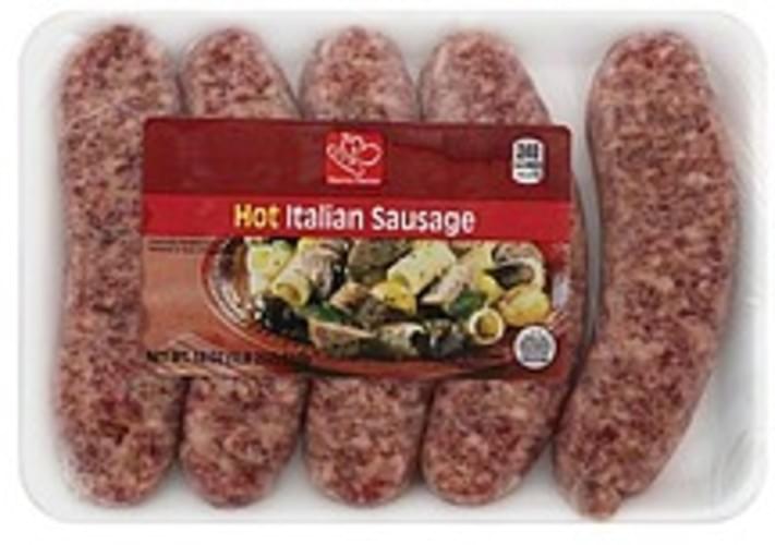 Harris Teeter Hot Italian Sausage 18 oz, Nutrition Information Innit