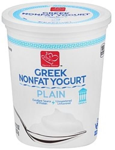 Harris Teeter Nonfat, Greek, Plain Yogurt - 32 oz, Nutrition ...