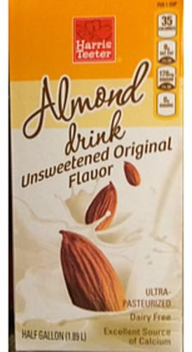 Harris Teeter Unsweetened Original Flavor Almond Drink - 240 ml