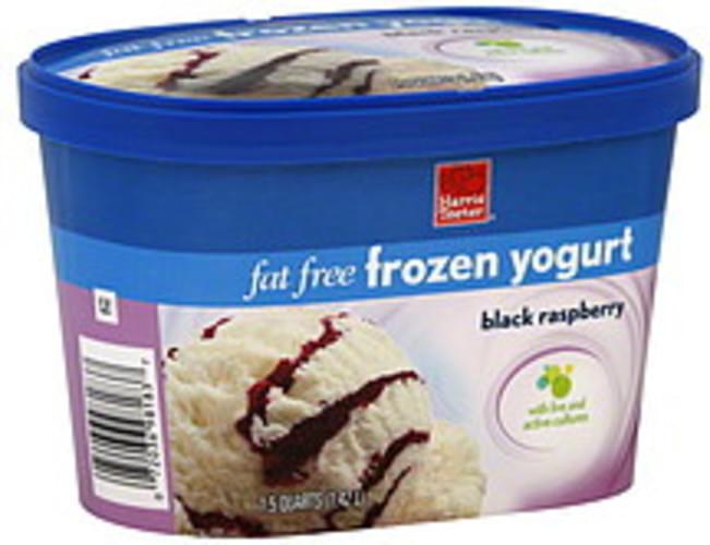 Harris Teeter Fat Free, Black Raspberry Frozen Yogurt 1.5 QT