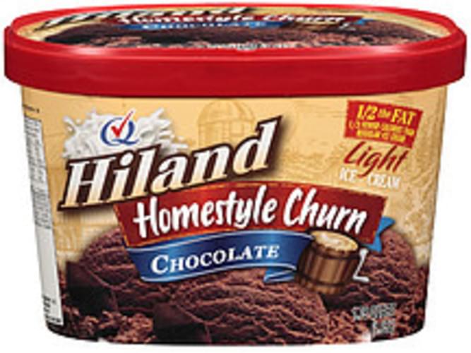 Hiland Homestyle Churn Chocolate Light Ice Cream 1.75 QT, Nutrition Information Innit