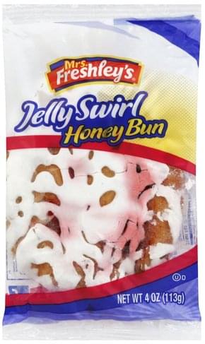 Mrs Freshleys Jelly Swirl Honey Bun - 4 oz, Nutrition ...