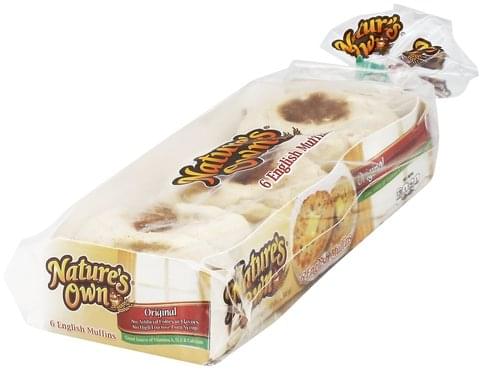 Natures Own Original English Muffins - 6 ea