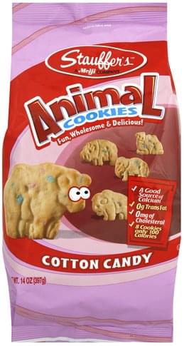 Stauffers Cotton Candy Animal Cookies - 14 oz, Nutrition Information | Innit
